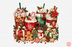 Vintage Christmas Coffee Sublimation PNG Product Image 1