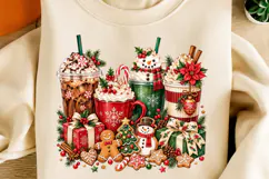 Vintage Christmas Coffee Sublimation PNG Product Image 2