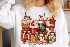 Vintage Christmas Coffee Sublimation PNG Product Image 5