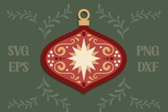 vintage Christmas decoration bauble with star