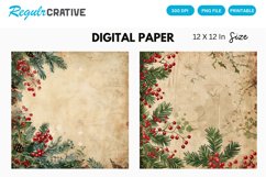 Vintage Christmas Digital Paper, Christmas Background Product Image 1
