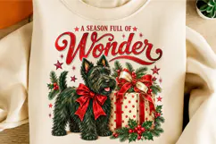 Vintage Christmas Dog PNG Product Image 2