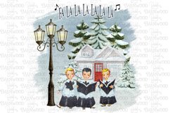 Christas Carolers, Christmas Church png, fa la la la la Product Image 1