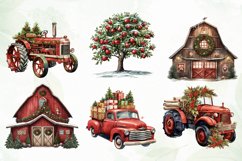 Vintage Christmas Farm Sublimation Product Image 4