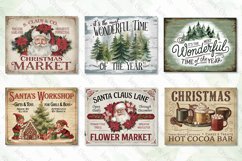 Vintage Christmas Farmhouse Holiday Sign Clipart Product Image 2