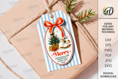 Vintage Christmas Gift Tags Bundle Laser Cut. Christmas SVG Product Image 2