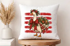 Vintage Christmas Goose Striped Winter PNG, Xmas T Shirt Des Product Image 3