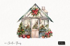 Vintage Festive Greenhouse Clipart | Christmas Clipart Product Image 1