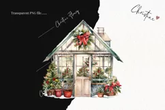 Vintage Festive Greenhouse Clipart | Christmas Clipart Product Image 2