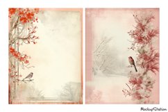 Cozy Pink Christmas Junk Journal Pages |Cottagecore Winter Product Image 3
