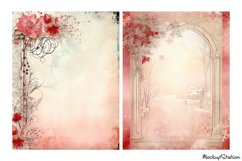Cozy Pink Christmas Junk Journal Pages |Cottagecore Winter Product Image 2