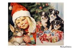 Vintage Christmas Junk Journal Half Pages | Retro Designs Product Image 2