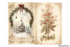 Victorian Christmas Junk Journal Half Pages | Gothic Winter Product Image 3