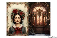 Victorian Christmas Junk Journal Half Pages | Gothic Winter Product Image 4