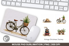 Vintage Christmas Journey Mouse Pad Product Image 1