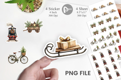 Vintage Christmas Journey Sticker Product Image 1