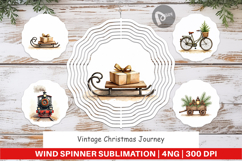 Vintage Christmas Journey Wind Spinner Product Image 1