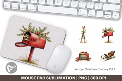 Vintage Christmas Journey Mouse Pad Product Image 1