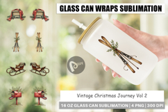 Vintage Christmas Journey Glass Can Product Image 1