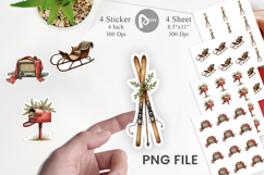 Vintage Christmas Journey Sticker Product Image 1