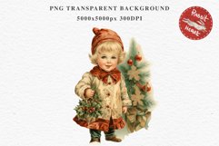 Vintage Christmas Kids Clipart Winter Children PNG Boy Girl Art Image Watercolor Transparent Print illustration sublimation printable digital junk journaling watercolor vintage Christmas Kids, Cute Winter Children clipart, xmas child, Girl Boy with gift