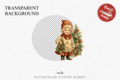 Vintage Christmas Kids Clipart Winter Children PNG Boy Girl Art Image Watercolor Transparent Print illustration sublimation printable digital junk journaling watercolor vintage Christmas Kids, Cute Winter Children clipart, xmas child, Girl Boy with giftVi