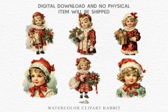 Vintage Christmas Kids Clipart Winter Children PNG Boy Girl Art Image Watercolor Transparent Print illustration sublimation printable digital junk journaling file watercolor vintage Christmas Kids, Cute Winter Children clipart, xmas child, Girl Boy with g