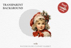 Vintage Christmas Kids Clipart Winter Children PNG Boy Girl Art Image Watercolor Transparent Print illustration sublimation printable digital junk journaling