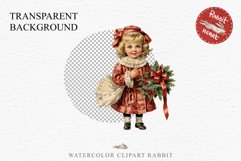 Vintage Christmas Kids Clipart Winter Children PNG Boy Girl Art Image Watercolor Transparent Print illustration sublimation printable digital junk journaling watercolor vintage Christmas Kids, Cute Winter Children clipart, xmas child, Girl Boy with gift