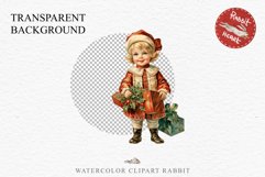 Vintage Christmas Kids Clipart Winter Children PNG Boy Girl Art Image Watercolor Transparent Print illustration sublimation printable digital junk journaling watercolor vintage Christmas Kids, Cute Winter Children clipart, xmas child, Girl Boy with gift