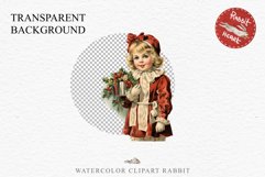 Vintage Christmas Kids Clipart Winter Children PNG Boy Girl Art Image Watercolor Transparent Print illustration sublimation printable digital junk journaling watercolor vintage Christmas Kids, Cute Winter Children clipart, xmas child, Girl Boy with gift