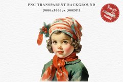 Vintage Christmas Kids Clipart Winter Children PNG Boy Girl Art Image Watercolor Transparent Print illustration sublimation printable digital junk journaling watercolor vintage Christmas Kids, Cute Winter Children clipart, xmas child, Girl Boy with gift