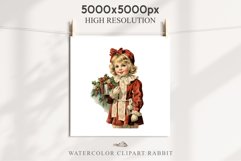 Vintage Christmas Kids Clipart Winter Children PNG Boy Girl Art Image Watercolor Transparent Print illustration sublimation printable digital junk journaling watercolor vintage Christmas Kids, Cute Winter Children clipart, xmas child, Girl Boy with gift