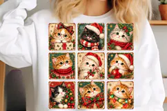 Vintage Christmas Kittens PNG Product Image 5