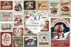 Vintage Christmas Labels Sublimation Bundle Product Image 1