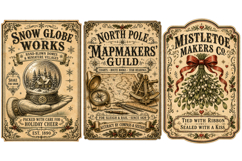 Vintage Christmas Labels PNG, Vintage North Pole Potion Product Image 2