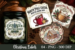 Vintage Christmas Labels Printable, Christmas Potion Labels, Product Image 1