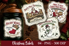 Vintage Christmas Labels Printable, Christmas Potion Labels, Product Image 1