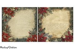 Christmas Vintage Scrapbook Background Printable Papers JPG Product Image 3