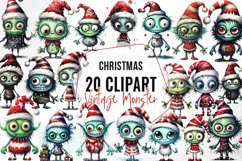 Vintage Christmas Monster Sublimation Product Image 1