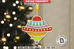 Vintage Christmas Ornament Laser Cut|Retro Christmas|Holiday Product Image 1