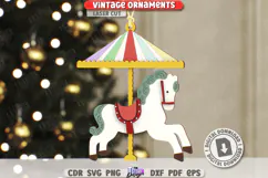 Vintage Christmas Ornament Laser Cut|Retro Christmas|Holiday Product Image 1