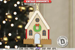Vintage Christmas Ornament Laser Cut|Retro Christmas|Holiday Product Image 1