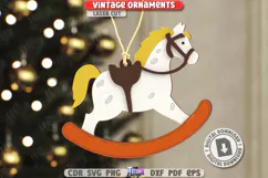 Vintage Christmas Ornament Laser Cut|Retro Christmas|Holiday Product Image 1