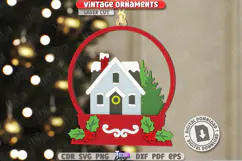 Vintage Christmas Ornament Laser Cut|Retro Christmas|Holiday Product Image 1