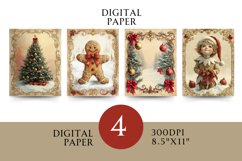 Vintage Digital Papers - Vintage Christmas Product Image 1