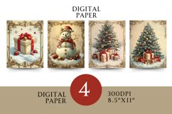 Vintage Digital Papers - Vintage Christmas Product Image 1