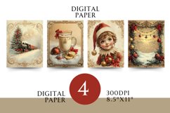 Vintage Digital Papers - Vintage Christmas Product Image 1