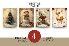 Vintage Digital Papers - Vintage Christmas Product Image 1