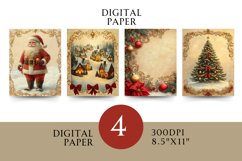 Vintage Digital Papers - Vintage Christmas Product Image 1